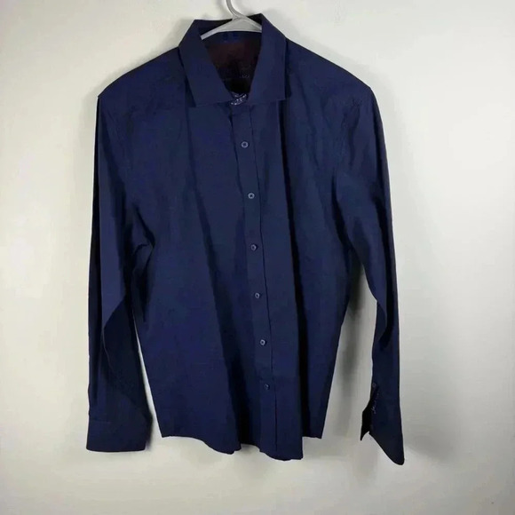 Robert Graham Modern Americana Navy Blue Long Sleeve Medium - Picture 1 of 4